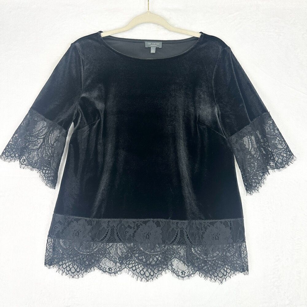 The Limited Velvet Lace Top Size Small Black Whimsigoth Fairy Goth Witchy